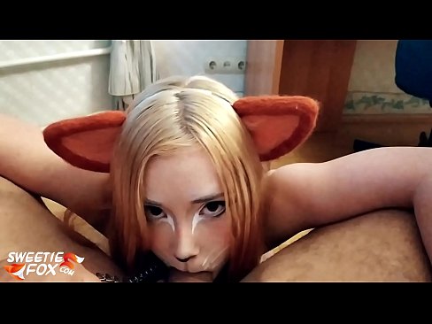 ❤️ Kitsune nqos dick thiab cum hauv nws lub qhov ncauj ❤️❌ Super sex ntawm peb  Ib ❤